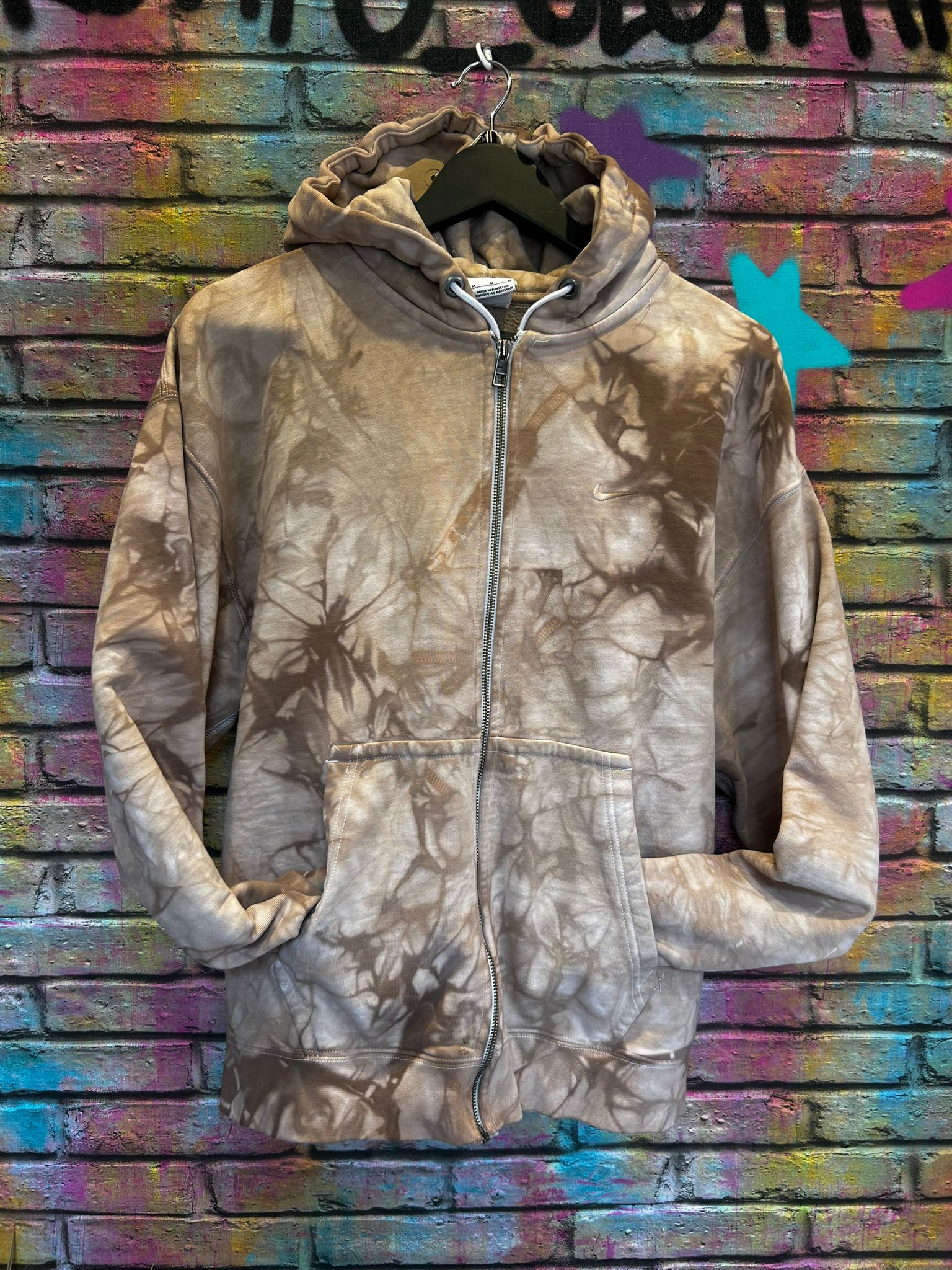 Tie Dye Nike Hoodie - Brown - Size: