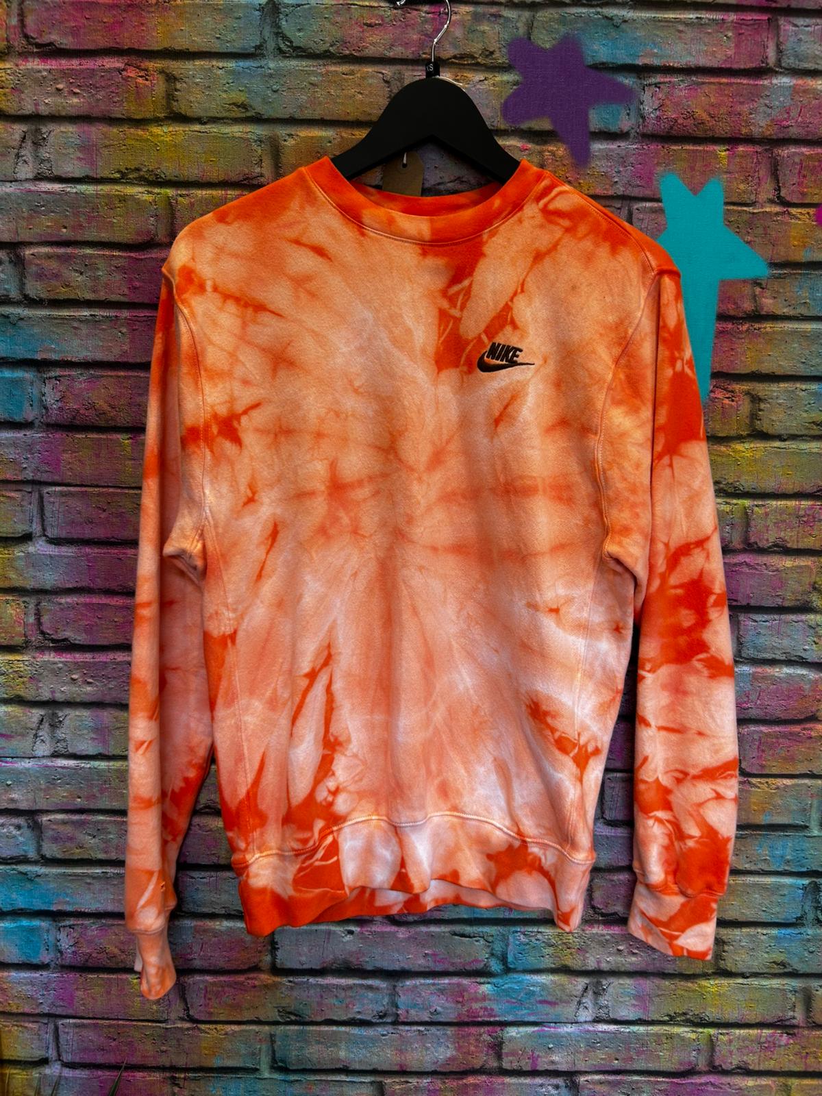 Tie Dye Nike Sweatshirt - Orange - Size: