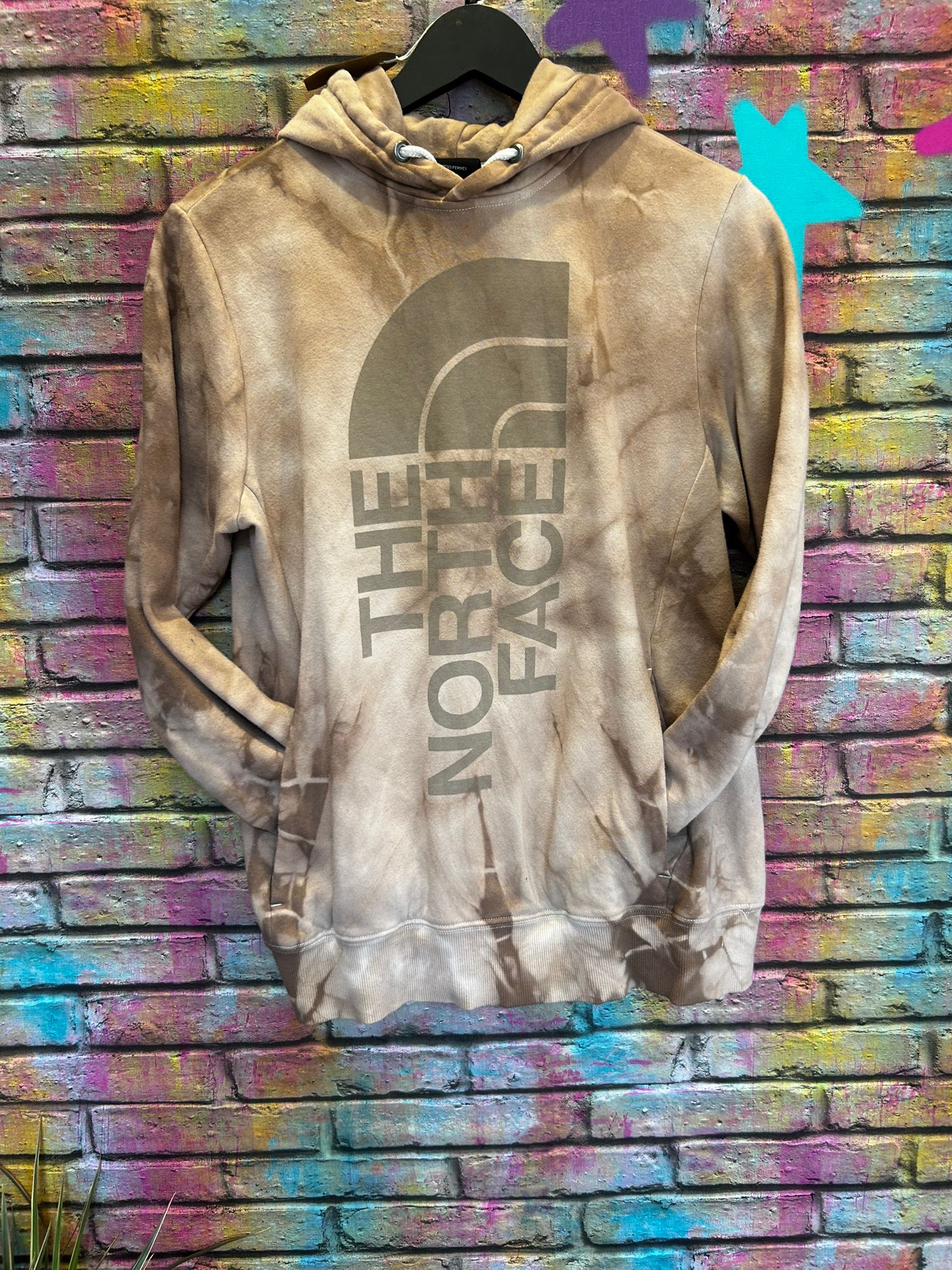 Tie Dye The North Face Hoodie - Brown - Size: